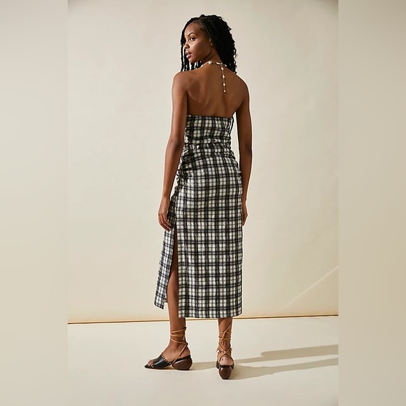 Free People Endless Summer Brandie Plaid Midi Dress small NWT - Picture 4 of 10